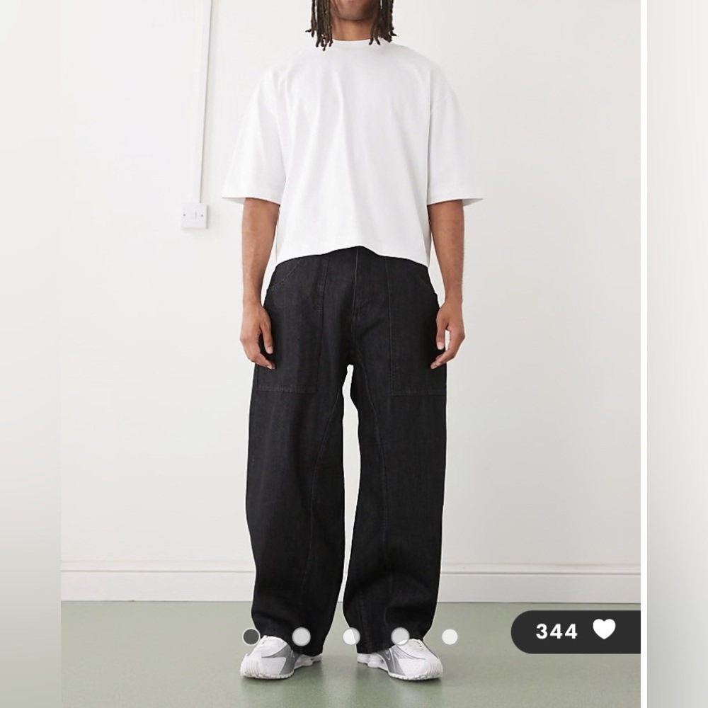 CHEAP MONDAY Dunno super baggy skater jeans in black rinse ASOS 30 x 32 NEW